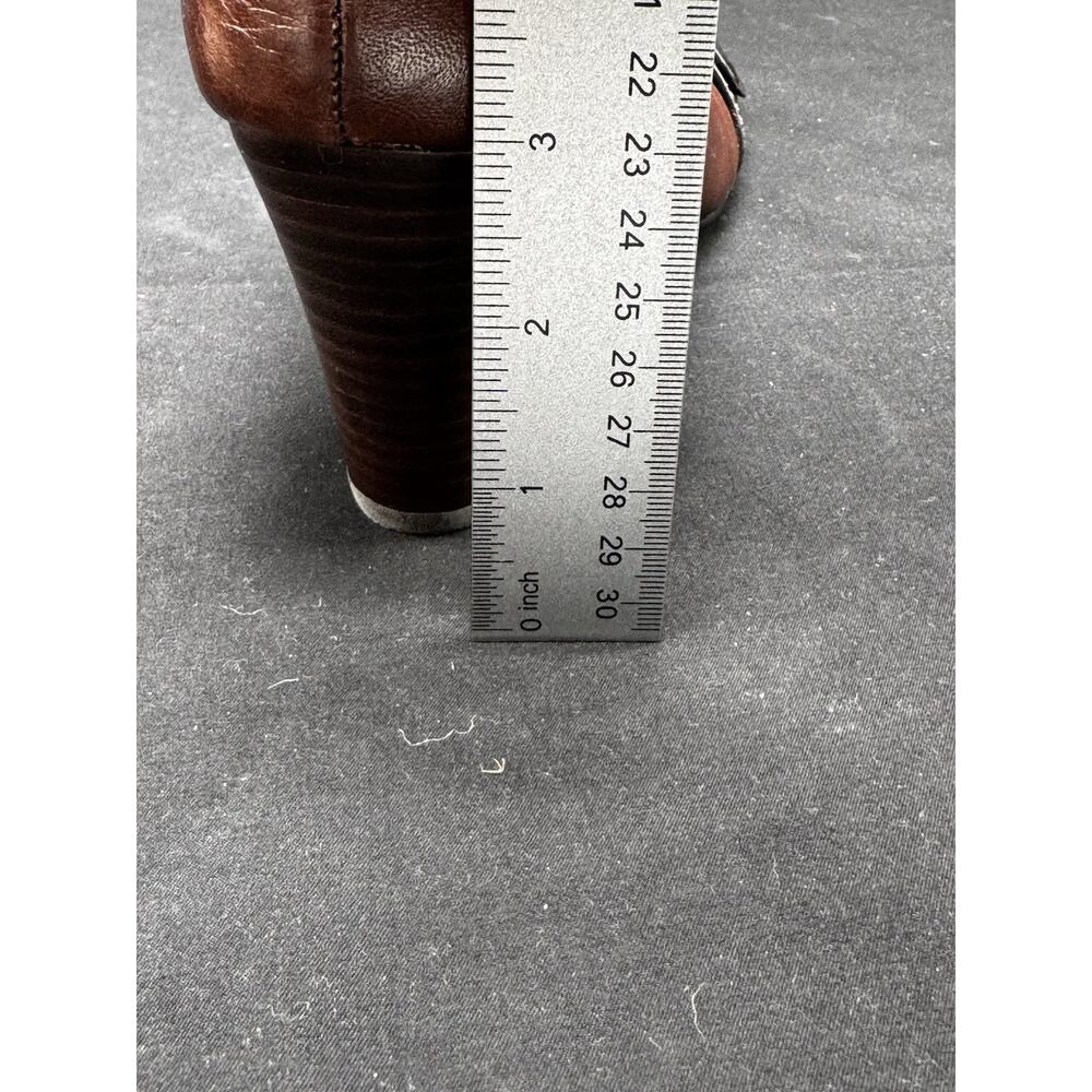 SOFFT Brown Leather Buckle Pumps Block Heels Womens US Size 9.5 Office Work - Picture 8 of 10